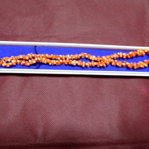 Natural Chunky Orange/Red Coral Necklace 16 inches